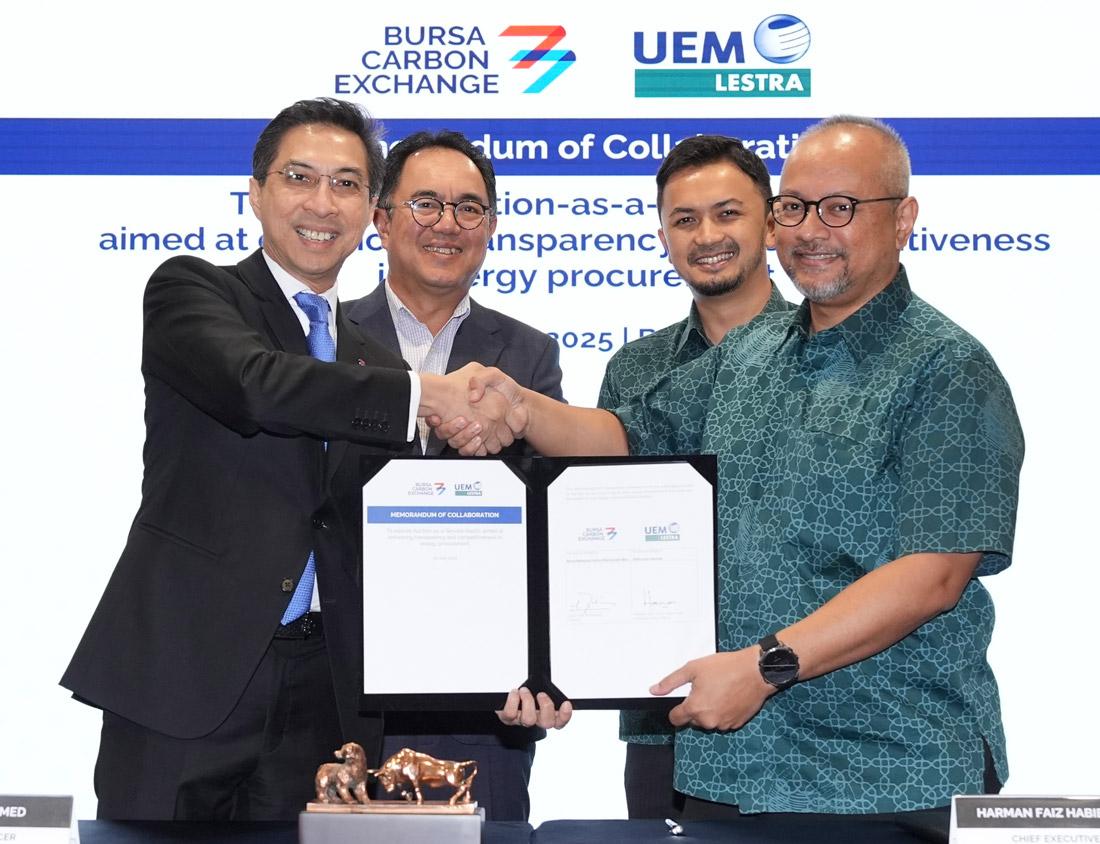 Bursa Carbon Exchange has entered into a Memorandum of Collaboration with UEM Lestra